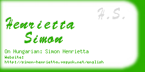 henrietta simon business card